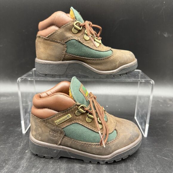 Timberland Baby Toddlers Size 10 Field Boots Brown Green 16837 Beef & Broc - Picture 1 of 7